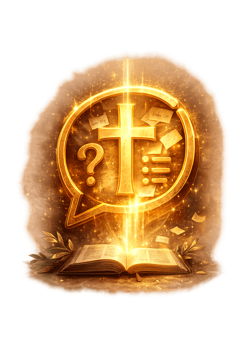 Holy Quiz Open Book Illustration
